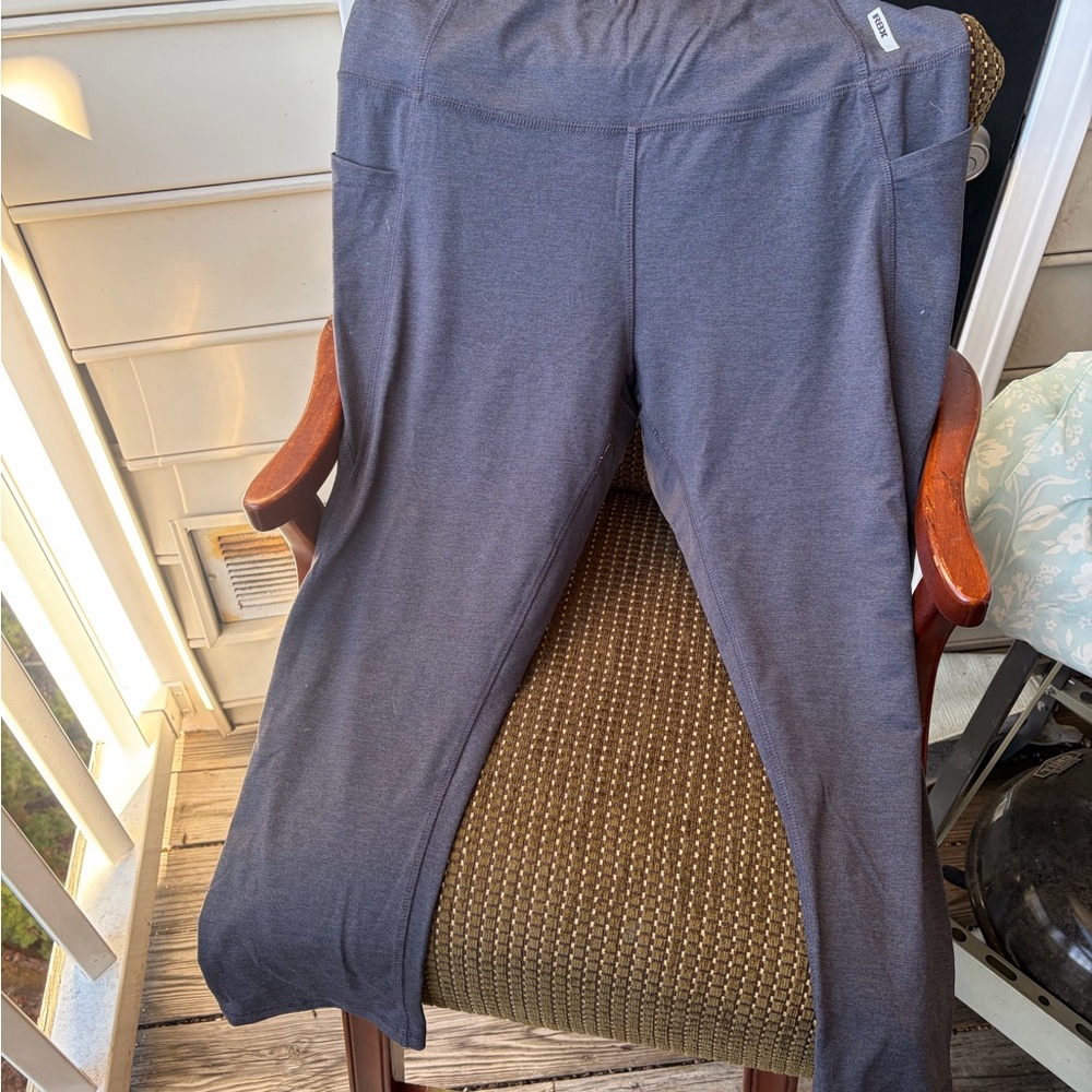 RBX Charcoal Activewear Leggings Cropped Capris